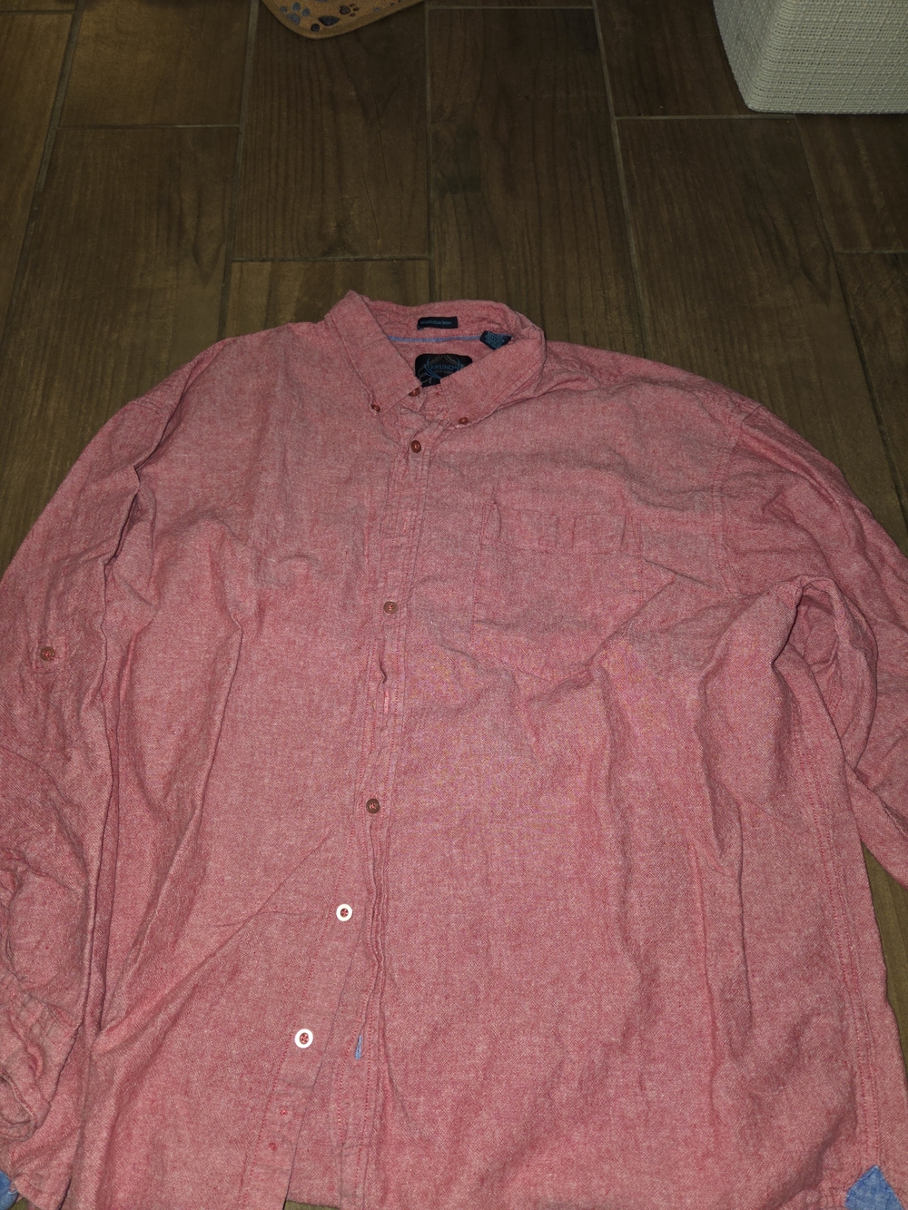 Men's Red Button-Down Shirt